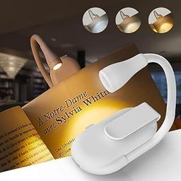 One94Store Mini Clip-On Reading Lamp – USB Rechargeable, Eye-Caring Night Light with 3 Light Modes, Special Folding Design, Perfect for Students (White)-29