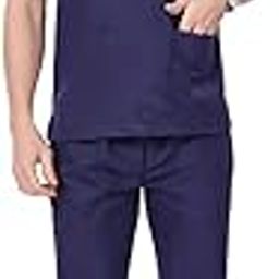 V-Neck Top with Pant Set Unisex Scrub Suit-picture-25