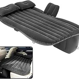 VOLO Multifunctional Inflatable Car Bed Mattress with Two Air Pillows/Air Bed with Pump Kit/Back Seat Travel Air Mattress/Camping Vacation Blow up Bed/Sleeping Pad for Comfortable (Color:Black)-12