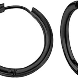 ™ Trendy Circular Round Hinged Hoop Tik Tok Studs Earrings Stainless Steel Bali Fashion Jewellery For Men Women Boys Girls Unisex-image-28