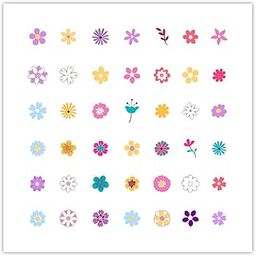 woopme Flowers Nail Art Sticker for Kids Women Girls Extension Self-Adhesive Embossing Cute Nail Art Stickers Manicure DIY Decoration Stickers (Daisy Flower)-image-78