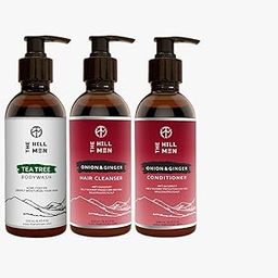 The Hill Men -Tea Tree Bodywash,Onion & Ginger Hair Cleanser & Conditioner || 750 ml (3 Items In The Set) | Chemical Free & Alcohol Free-18