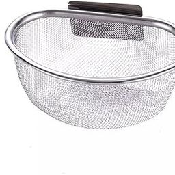 SHARANAM Small Steel Kitchen Sink Drainer Basket - Multifunctional Storage Shelf Rack, Wall-Mounted Basket, Stainless Steel Sink Strainer-picture-16