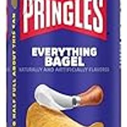 Pringle's Everything Bagel Potato Crisps Chips, Lunch Snacks, 158g (Imported USA)-image-36