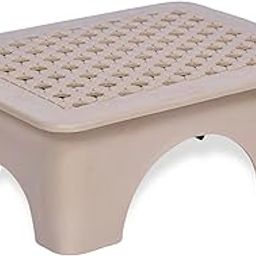Plastic Patla Stool for Bathroom | Durable Plastic Stool for Home Use | Sitting Mini Chair for Adults and Senior Citizen | (Beige)-image-10