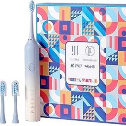 Sonic Electric Toothbrush With 3 Brush Heads, 5 Modes, One Charge, 120 Day Life, USB Charging, Suitable For Adults (BLUE)-image-27