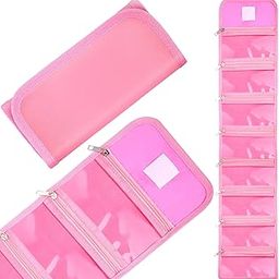 Money Wallet Organizer for Cash with 8 Zippered Slots Multipack Money Organizer Holder Pockets Small Travel Money Holder for Budgeting Cash, Storing Receipt (Pink)-image-4