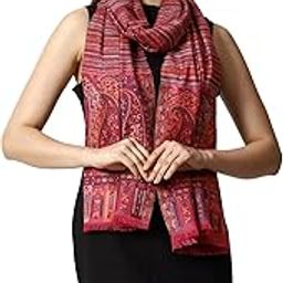 Women's Kashmiri Kani Wool Stole (2J207_Pink)-image-96