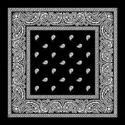 bismaadh 100% Cotton Bandanas, Alotpower Multipurpose Paisley Printing Cowboy Bandana Headbands Handkerchiefs Necktie(Black)-picture-13