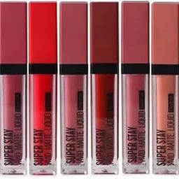 FACEJEWEL PRO NEW SUPER STAY VIVID MATTE LIQUID LIPSTICK SET OF 6-image-0