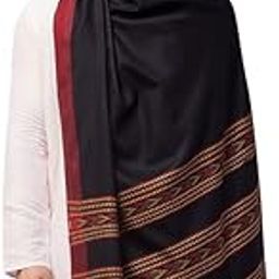 Woollen Reversible Shawl for Men, Multicoloured Stripes, 180 cm x 75 cm-image-41