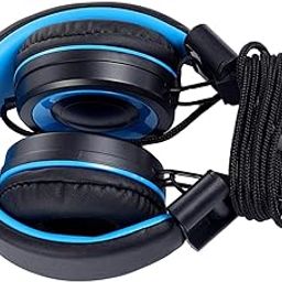 MERISHOPP On-Ear Wired Headset Noise Cancellation 3.5Mm Socket for School Travel Kids Blue Black|Consumer Electronics | Portable Audio & Headphones | Headphones-image-58