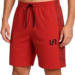 Men's Lightweight Athletic Shorts with Zipper Pockets Gym Workout Running Quick Dry Tennis Shorts for Men-image-58