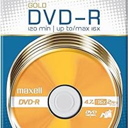 Maxell 638033 DVD-R COLOR 5PK CARD Recordable Discs 4.7GB 16X 120 Min 5 Pk-image-10