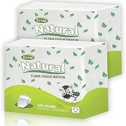 ROYAL NATURAL Paper Napkin 100 Pulls Regular Size 30 x 30 cm Multi-purpose Tissue Papers||White Paper Napkins For Home, Kitchen, Office, Cafe (White, Pack of 2)-image-102