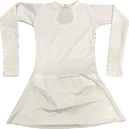 Flexifit Rhythmic Gymnastics Full Sleeves Leotard (4 Way Lcyra) Base Leotard Without Work (Size 36 (Age :12-14 Years), White)-image-69
