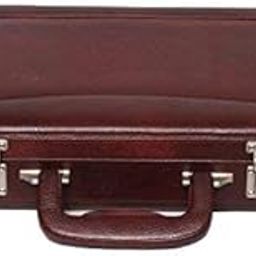 Genuine Leather Briefcase Laptop Compartment Expandable Features High-Security Combo Number Lock Briefcase Bag for Men Small Briefcase - for Men (Brown)-picture-37