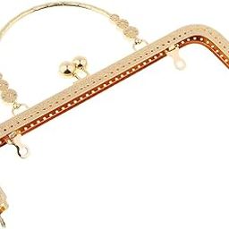Meadawgs® Squared Embossing Metal Purse Handbag Frame Kiss Clasp with Handle Gold|Clothing, Shoes & Accessories | Womens Handbags & Bags |1 Piece of Purse Frame-image-7