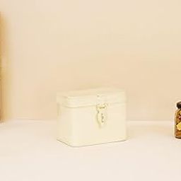 INDIAN ARTISANS Metal Gift Trunk Box/Mini Trunk/Colour: Cream/Size 6 inch-image-94