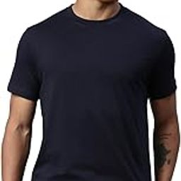 025 Men's Premium Soft Cotton Solid T-Shirt - Round Neck, Short Sleeves with Side Branding (Pack of 1)-image-13