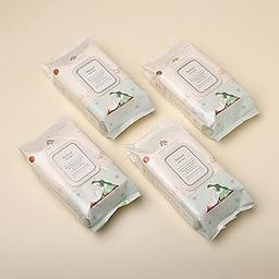 Baby Forest Mulmul Baby Wipes, Ultra-soft, Water-based, 3X thicker and softer wipes 72 Wipes/Pack (Pack of 4)-1