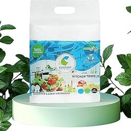 Century 2 Ply 100% Virgin Pulp Kitchen Tissue/Towel Paper Roll 4 in 1-60 Pulls Per Roll-image-49