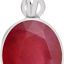 Certified Ruby Premium (Manik) 8.3cts or 9.25ratti Silver Pendant for Men & Women-0