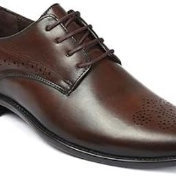 Genuine Leather Oxford Formal Shoes for Men ZA-1182 | Lightweight Lace-up Formal Shoes with Memory Cushion Padding Insole for All-time Comfort-image-34