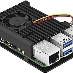 IDUINO Raspberry Pi 5 Case, iUniker Raspberry Pi 5 Armor Case Metal Case with 4 Pin PWM Cooling Fan Aluminium Alloy, Raspberry Pi 5 Fan, Pi 5 Heatsink for Raspberry Pi 5-2
