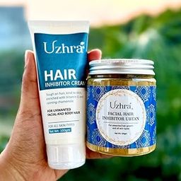 Uzhra Hair Inhibitor Treatment for Face & Body | Facial Hair Reduction | Reduce Facial Hair Growth Gradually | Facial hair removal | Hair Inhibitor For Women & Men (200 g)-image-57