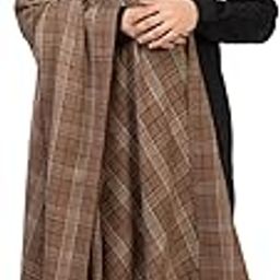 Men's Woven Checks Design Pure Wool Lohi/Woollen Shawl (50 X 100 in inches)-4