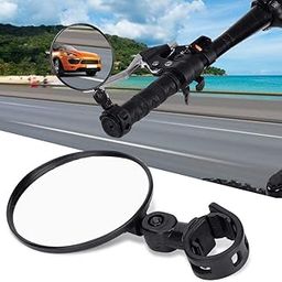 BKN MoterBike & Bicycle Universal Handlebar Flexible Rear View Mirror 360 Degree Rotatable for Mountain Bike and Road Bike Blind Mirror - 1pcs-picture-0
