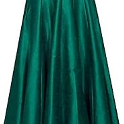 Women's Raw Silk Fabric Skirts - Stylish and Comfortable Skirts with Front Belt and Elastic Back - 40 Inch Length-image-80