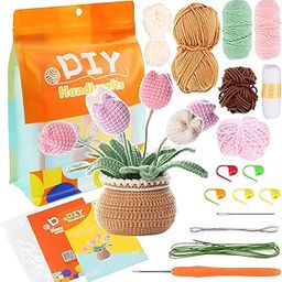 QLECT Crochet Kit for Beginners - DIY Crochet Flower Kit for Adults & Kids - Create Sunflower, Hair Accessories & More - Perfect Crochet Kit for Beginners, Woobles, and Flower Making-image-60