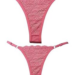 Thong for Women Cotton Underwear Low Rise Solid G-String Sexy Lingerie Panties | Women Stretchable Under Fitted Outfits Bikini Style Underwear -Pack of 2 (in, Alpha, M, Regular, Pink)-22