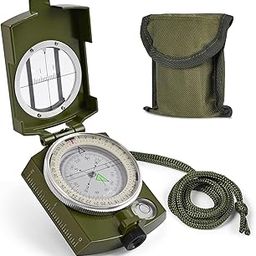 Real Instruments Compass K4580, High Accuracy Waterproof Military Compass with Carrying Bag Lensatic Sighting Waterproof and Shakeproof Compass Army Green Suitable for Camping Hiking-49