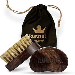 RUBAB MEN 100% Boar Bristle Beard Brush: Travel-Friendly, Premium Wood Handle & Hand-crafted in India | Ideal for Daily Beard Use-picture-6