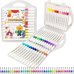 FunBlast Acrylic Paint Markers – Set of 36 Vibrant Colors, Permanent Water-Based Marker Pens for Rock Painting, DIY Crafts, Canvas, Glass & More (36)-2