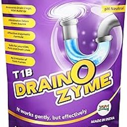 T1B Drain O Zyme - Enzyme Based Drain Cleaner, Eliminates Drainage Smell, Drainage Block Remover Prevents Clogs and FOG Buildup, Safe For All Pipes & Eco-Friendly, 2 Months Supply (Pack of 1-250 gm)-image-2