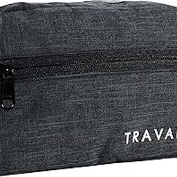 travalate Polyester Solid 13 Cms Travel Cosmetic Pouch (L_TR1580_Black)-picture-0