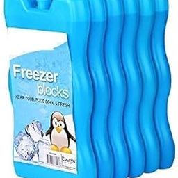 EGOSENT Reusable Long Lasting Freezer Ice Blocks Block Pack Cooler Bag Box Travel Picnic (Blue) -Pack of 2-image-18