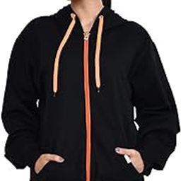 Bharat Women's Fleece Solid Full Sleeve Hooded Neck Winter Wear Casual Sweatshirt I Regular Fit Casual Hoodie for Women with Zipper Closure - Multicolor, Size - M to 2XL-image-18