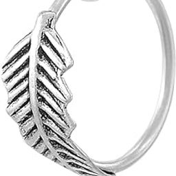 925 Sterling Silver Leaf Nose Ring & upper helix earring For Women (10mm- 1PC)-44
