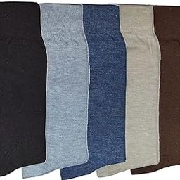 TENDSY Men's Cotton Crew Socks, Mid-Calf Length, Pack of 5, Formal and Casual Wear, Multiple Colours-image-5