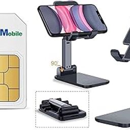 LycaMobile USA SIM Card Unlimited Calling & 3GB Data* with Free Mobile Holding Table Stand ONLY Work in USA-11