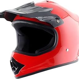 Vega V-Cross ISI Certified Lightweight Full Face Helmet for Kids with Adjustable and Sun Protective Peak-Red-S-image-24