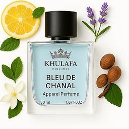 Khulafa Blue De Chanal Inspired Perfume for Men | Fresh Citrus & Woody Fragrance with Amber & Incense | Long-Lasting EDT | 100% Scent Match | Gift for Men | Ideal for Office, Date & Casual Wear | 50ML-image-101