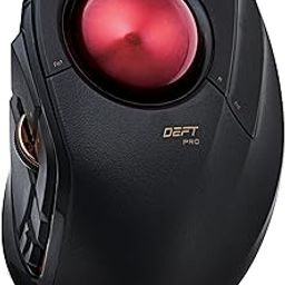 ELECOM Trackball Mouse M-DPT1MRXBK, Wired, Wireless, and Bluetooth, Gaming, High-Performance Ruby Ball, Advanced Responsiveness, 8 Mappable Buttons, Smooth Scrolling, Extra Large, DEFT PRO, Black-11