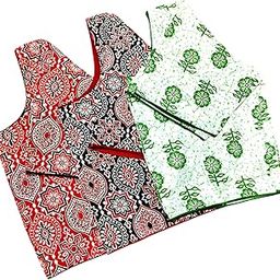 Soft Pure Cotton Blouse for Women | Printed Floral Top | Round Neck Short Sleeve Design | Lightweight & Comfortable for Summer, Work-image-19