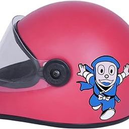 Sage Square Adjustable Cartoon Full Face Helmet for Kids Baby Safety and Comfort (3-12 Years) (Pink Matte) (Non-Motorized)-5